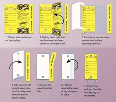 VERSA-TAGS Self Laminating Self Protecting Key Tags with Rings (250 per Box)