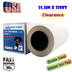 31.5in x 328ft DTF Transfer Film Premium Roll Instant Hot Peel PET Film