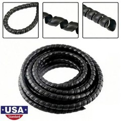 Hydraulic Hose Spiral Wrap 3/4 Wire Protector Cover Guard Cable Organizer 10FT