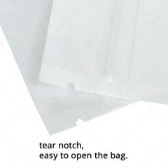 2.5×3.5in Glossy Clear Front White Inside&Back Mylar Flat Zip Lock Pouch Bag W05