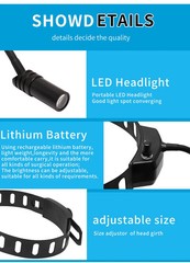 5W Surgical Headlight Dental LED Headlamp Head Band Portable Medical Front Light