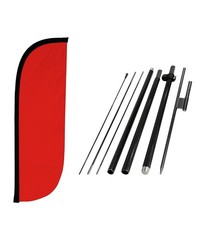Lookourway Feather Flag Pole Kit – 7 Feet Tall Advertising Flag Banner