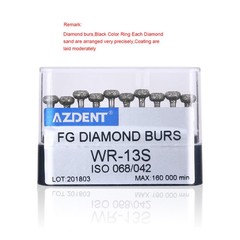 10pcs/pk Dental FG Diamond Burs WR-13S Circular Wheel For High Speed Handpiece