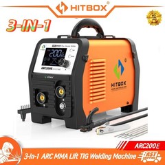 HITBOX 3-in-1 Stick Welder ARC MMA Lift TIG 200A Welding Machine Houeshold