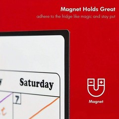 Magnetic Dry Erase Monthly Calendar Whiteboard Planner for Fridge Refrigerator