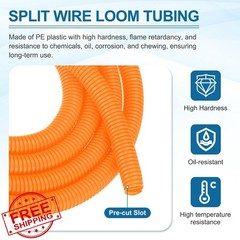 MECCANIXITY 5/8″ 20ft Orange Wire Loom Tubing Tool