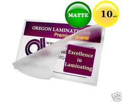 500/pack MATTE/MATTE Military Cards 10 Mil Hot Laminating Pouches 2-5/8 x 3-7/8