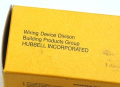 Hubbell HBL2121W Single Pole AC Rocker Wall Switch 20A 120/277V White. USA