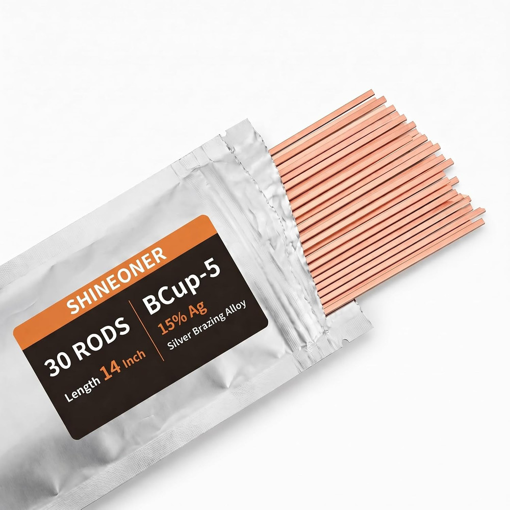 Bcup-5 15% Silver Brazing Rods, 30 PCS for HVAC & Refrigeration Repair