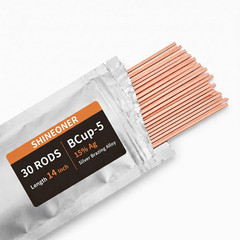 Bcup-5 15% Silver Brazing Rods, 30 PCS for HVAC & Refrigeration Repair