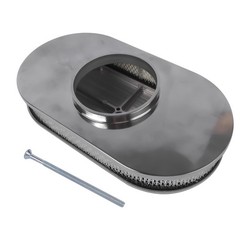15″ Oval Full Finned Polished Aluminum Air Cleaner Filter Fits for Chevy SBC