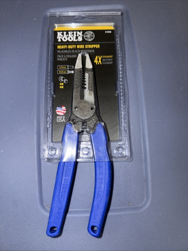 Klein Tools K12035 Klein-Kurve® Heavy-Duty Wire Stripper 8-20 AWG