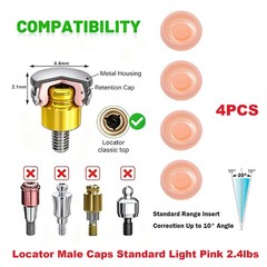 Dental Zest Locator Overdenture Attachment System Compatible Multiple Implant