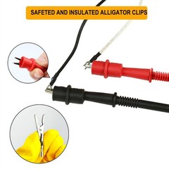 15-Piece Test Lead Set for Digital Multimeters & Clamp Meters, Alligator Clips,