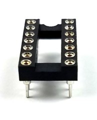 10PCS IC Sockets DIP-14 Machined Round Contact Pins Holes 2.54mm DIP14 DIP 14