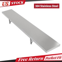 6FT Concession Stand Shelf for Window Trailer Food Truck Folding 304 Steel
