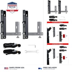 Side Mount Trailer Ladder Rack, Foldable Heavy Duty Steel Rack with Strap​​, …