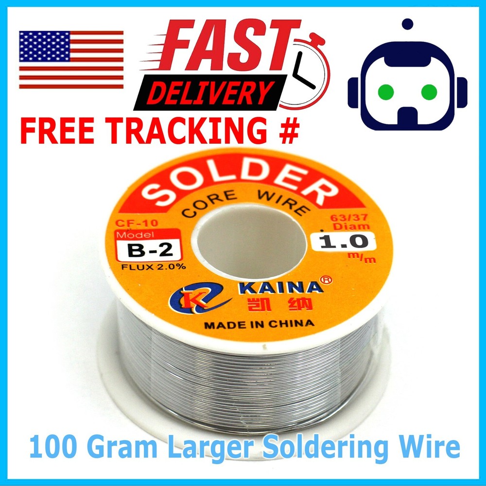 63/37 Rosin Core Solder 0.6mm Diameter Soldering Flux Wire 100g 65ft