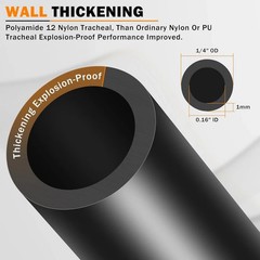 30 FT 1/4 DOT Air Line 1/4″ PA12 Nylon Pneumatic Tubing 9.1 Meter 1/4 Inch OD Pn