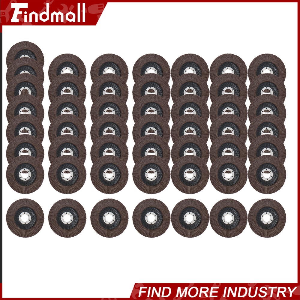Findmall 50 Pcs 4-1/2″×7/8″ 40 Grit Premium Zirconia Flap Disc Sanding Grinding