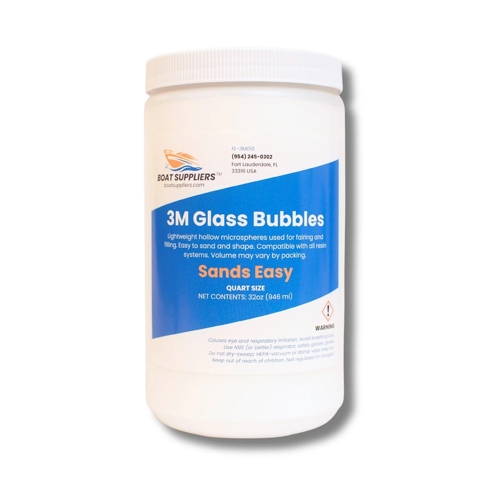 1 Quart 3M Glass Bubbles K1 Lightweight Filler for Epoxy Resin Fairing Compound