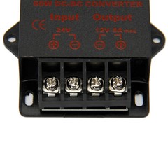 Power Regulator DC 24V to DC 12V 5A 60W Voltage Step Down Buck Converter Reducer
