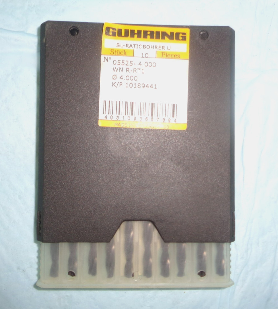 Guhring 4.0mm 0.157 Coolant Thru Carbide Drill 05525-4.000 WN R-RT1 K/P 10189441