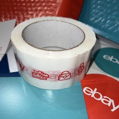25 eBay Branded Shipping Supplies STARTER KIT Red Tape Postcard Bag FUN COLORS