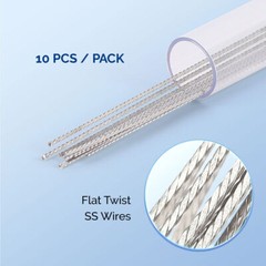 AZDENT Dental Orthodontic Lingual Retainer Wire Flat Straight Stainless Steel