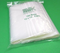 100 Reloc Zippit 10×12 4mil Bags Reclosable Heavy Duty Clear Bag Plastic 10 x12″