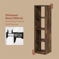 Pemberly Row 4-Cube Media Storage Organizer in Amber Pine