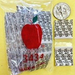 3434 MINI ZIP DESIG BAGS 3/4″ X 3/4″ / 10 DSN PREMIX 1000PCS 2.5MIL READ DETAILS