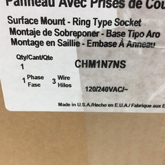 Eaton 125A Power Outlet Panel 1PH 3 Wire Surface Mount CHM1N7NS