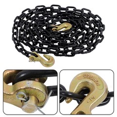3,300 lbs G80 Transport Bundle Chain 1/4 Inch x 14 Ft with Clevis Grab Hooks