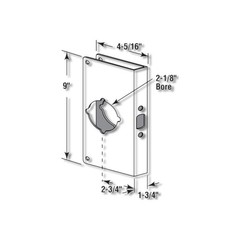 Prime-Line 9 in H X 4.31 in L Brass-Plated Brass Lock and Door Reinforcer U 9550