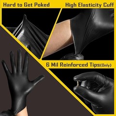 COOLJOB 5 Mil Disposable Nitrile Gloves Heavy Duty Gloves 100pic/box S-XL Size