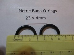 23mm ID x 31mm OD x 4mm thick O-ring. Buna-70. Quan 2.
