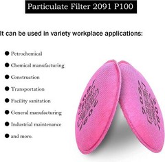 2091 P100 Replacement Particulate Filters Respirator for6000 6200 6800 7000 FF-4