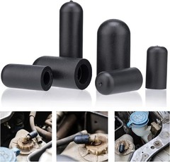 120 Pieces Rubber Vacuum Cap Assortment 10 Sizes Tube OD from 1/8″ to 1/2″ Sizes