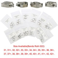 4 Pcs Dental Orthodontic Bands&Buccal Tube 1st Molar U1/L1 U2/L1 U3/L2 Roth 022