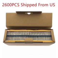2600 pcs 130 Values 1/4W 0.25W 1ohm 3M Resistor Resistors Kit Assortment Set US