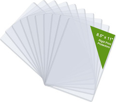 8.5″ X 11″ Hard Plastic Sheet Protectors, Rigid Print Protectors, Clear Waterpro
