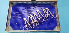 Aesculap OG350R,352R,353R,355R Surgical ENT Scissors Instruments Set of 7 W-Tray