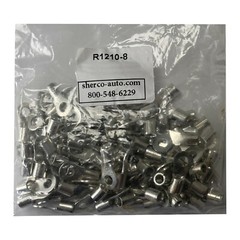 (100) Non-Insulated 12-10 Gauge #8 Ring Terminal Uninsulated Wire Connector USA