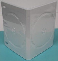 Lot of 10 pcs of 14mm Standard White Double 2 Discs DVD Case