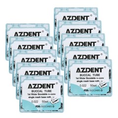 AZDENT Dental Orthodontic Buccal Tubes 1st Molar Roth 022 Bondable Mesh Base USA
