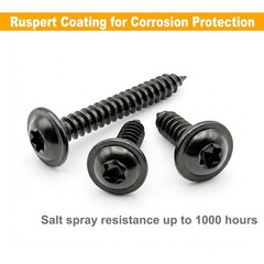 110 PCS #811/2″ T20 Torx Head Wood Screws Self Tapping Black Truss Ruspert