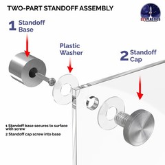 Clear Acrylic 8.5×14 Sign Holder 11.5×17 Wall Mount Stainless Steel Standoffs