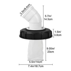 45° IBC Tote Tank Cover with Filter Tank Cap Ton Barrel Filter Lid Cover