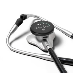 Eko CORE 500 Digital Stethoscope 40x Amplification 3-Lead ECG AI Silver SEALED
